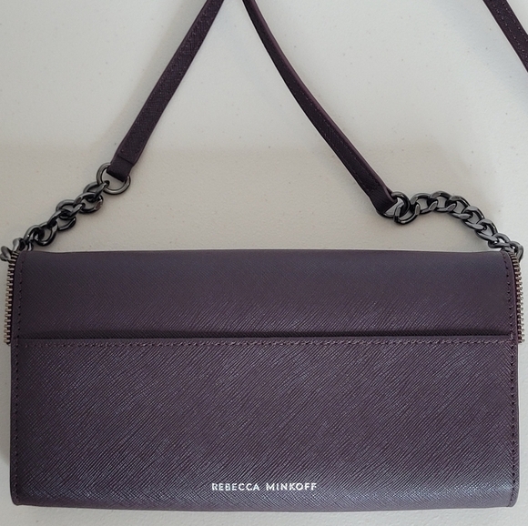 Rebecca Minkoff Cleo Wallet On A Chain Small Saffiano Leather Crossbody Handbag - Picture 3 of 15